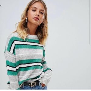 Striped sweater.